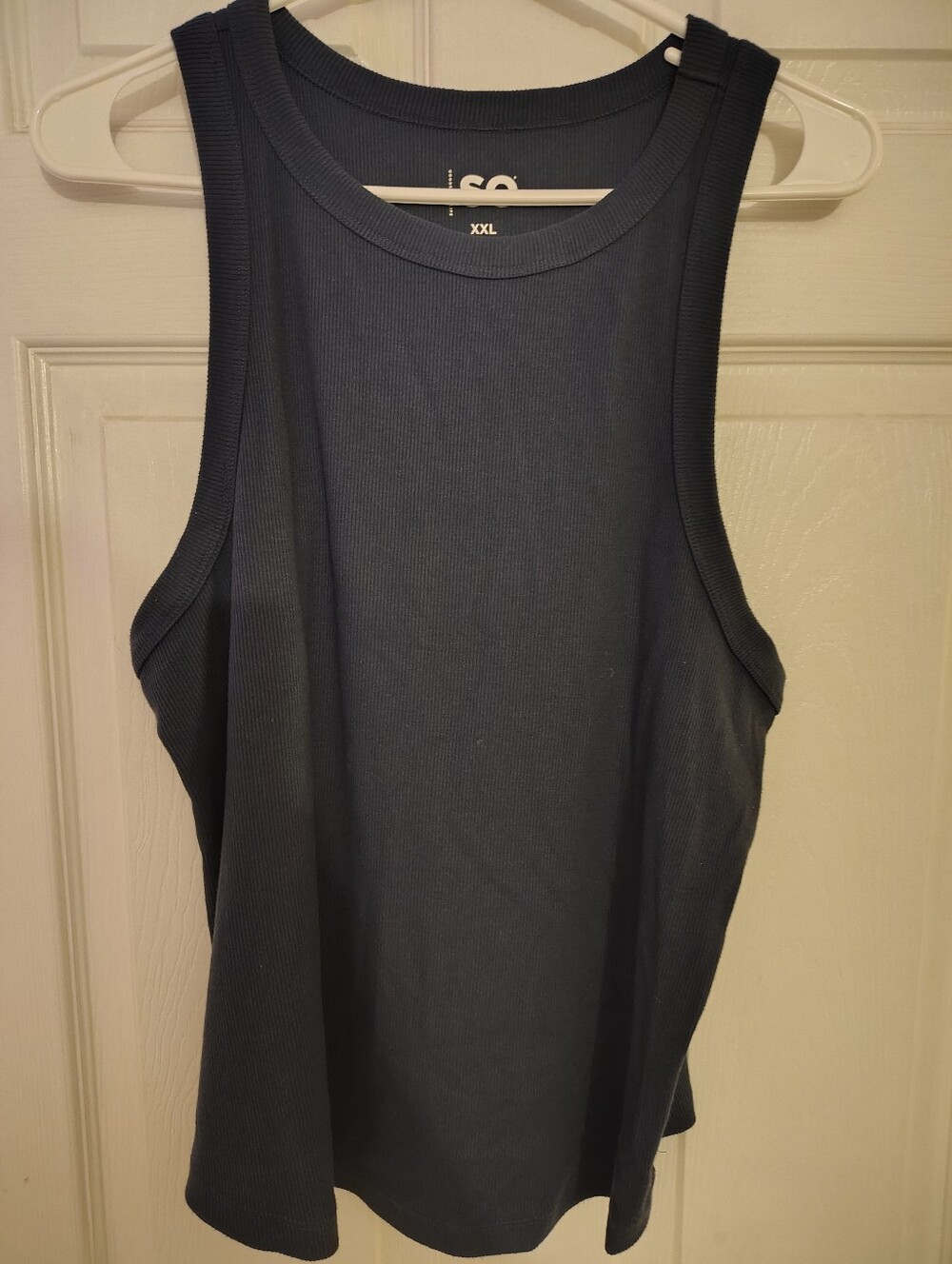 SO Navy Ribbed Racerback Tank Top